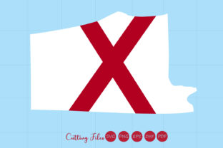 Alabama Map with Flag Background Graphics