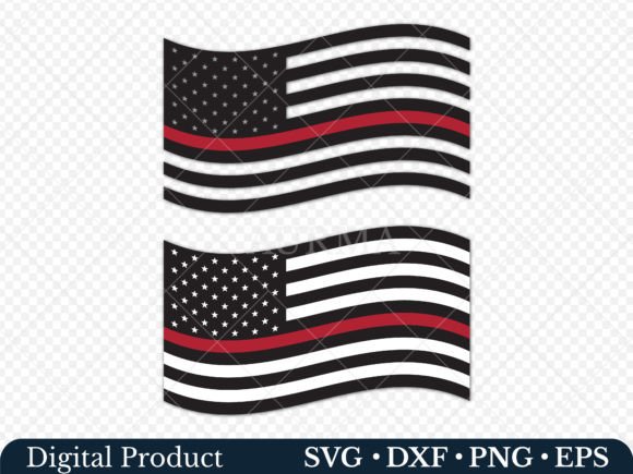 American Flag Svg, Thin Red Line Svg