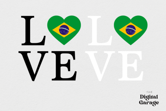 Brazil Flag, Love Brazil, SVG PNG