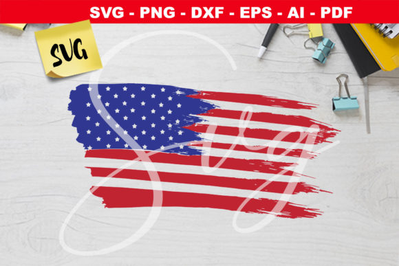 Distressed Grunge Usa American Flag Graphics and Crafts