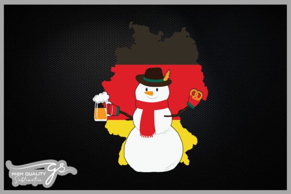 Germany Flag Snowman Christmas