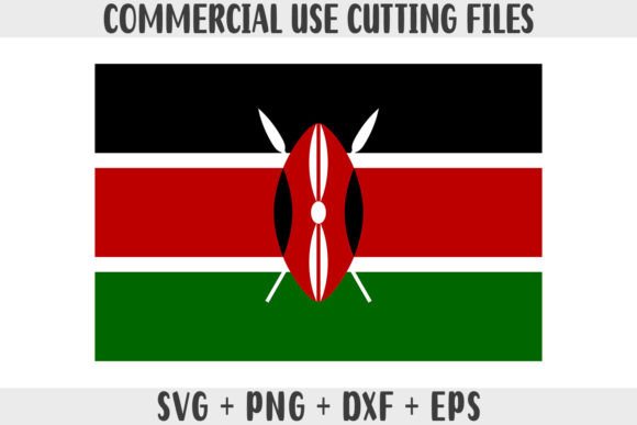 Kenya Flag SVG Original Colors Graphics