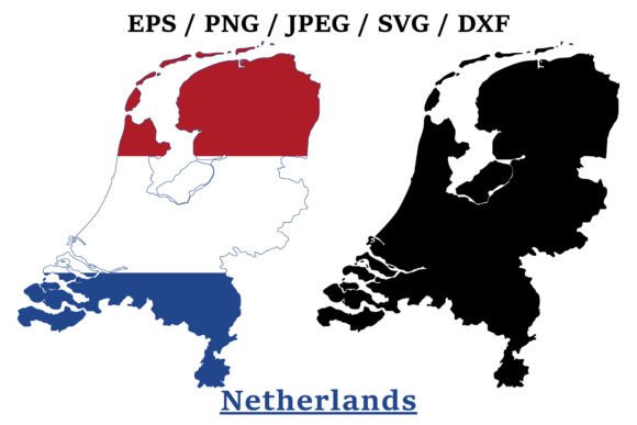 Netherlands National Flag Map Design Graphics and Crafts