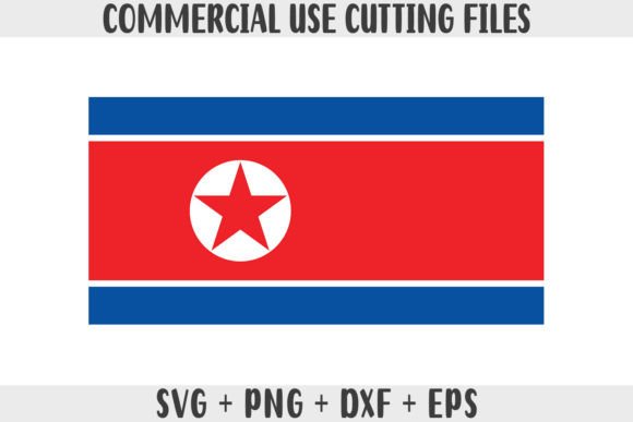 North Korea Flag SVG Original Colors