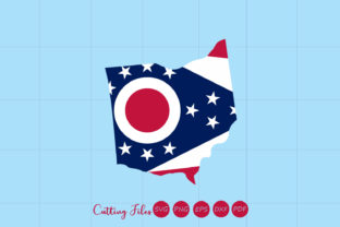 Ohio State with Flag Background Graphics