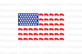 Pig Flag Graphics for Crafts Projects