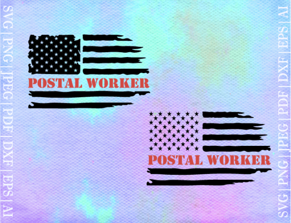 Postal Worker US Flag SVG for Graphics and Crafts