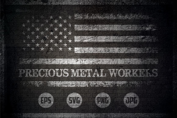 Precious Metal Workers - USA Flag Graphics and Crafts