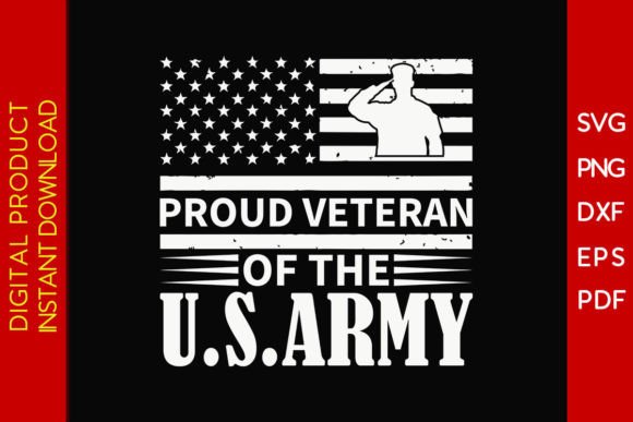Proud Veteran of the US Army Flag SVG