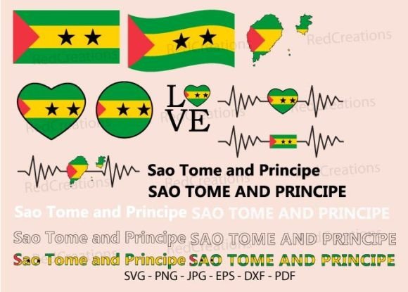 Sao Tome and Principe Flag Bundle Svg: Graphics and Crafts