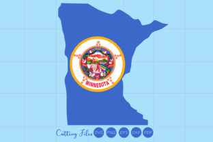 State with Flag Background: Graphics and Crafts in One