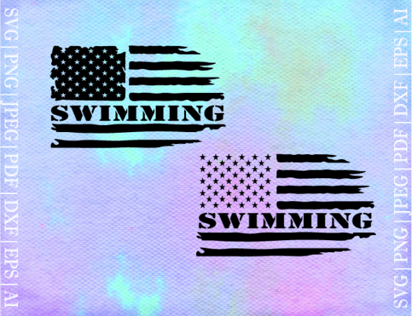 Swimming Flag SVG: Graphics for Crafts and Creative Design