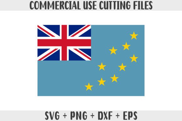 Tuvalu Flag SVG Original Colors Graphics