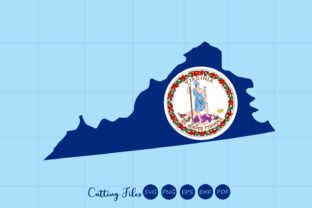 Virginia State with Flag Background